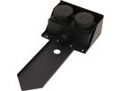 prises de jardin 2x type 13 IP55 avec pique amovible noir