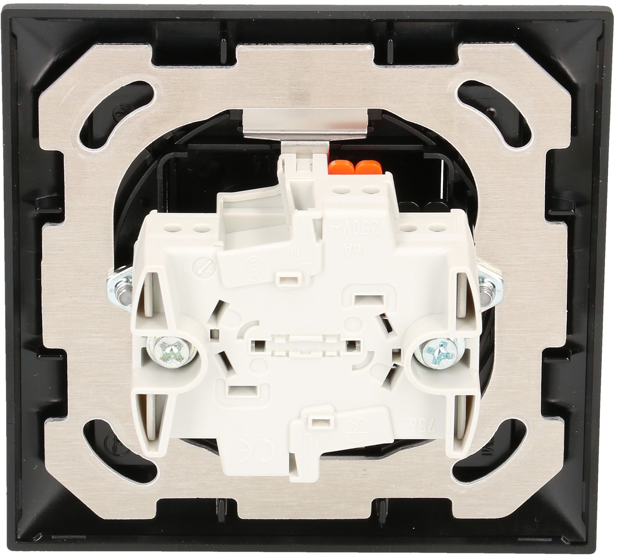 Druckschalter Schema 3 Gr.1x1 UP EdizioDue schwarz