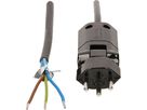 Câble secteur 3G1.0 5m noir blindé avec type 12 clip-clap