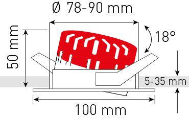 spot encastré à LED SOLVO blanc 3000K 750lm 38°
