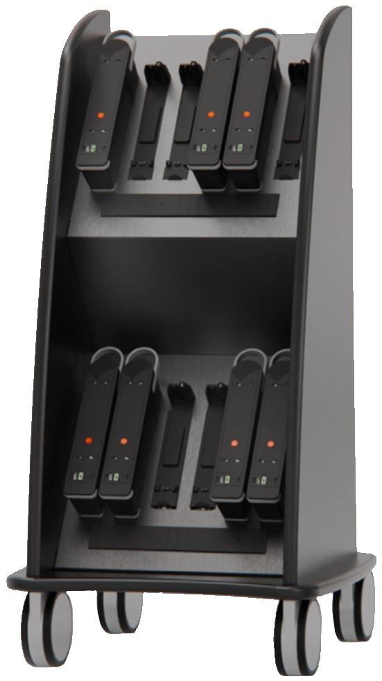 LIBERTY Charging Cart incl. 12 batterie con USB-C&C nero