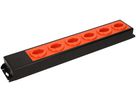 Steckdosenleiste Power Line 6x Typ 13 schwarz/orange