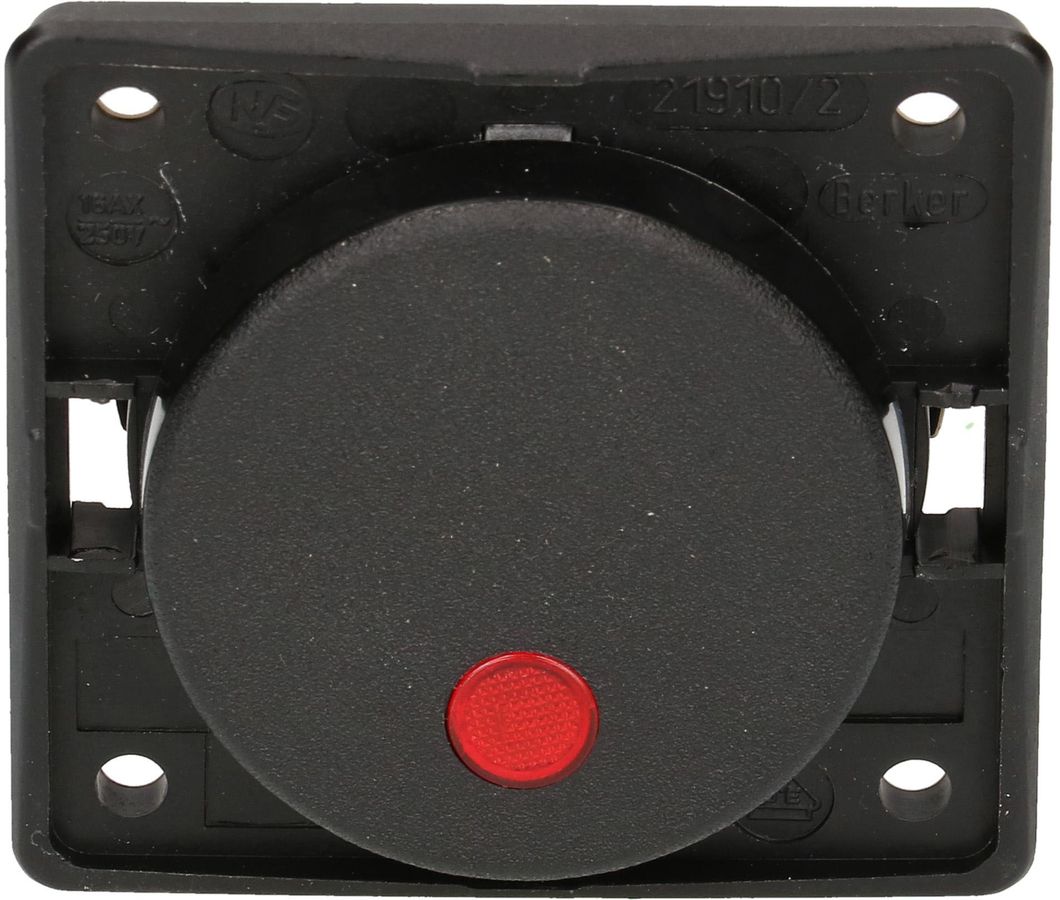 Mobil-R Wippenschalter 2-polig Grösse 1 schwarz Beleuchtet