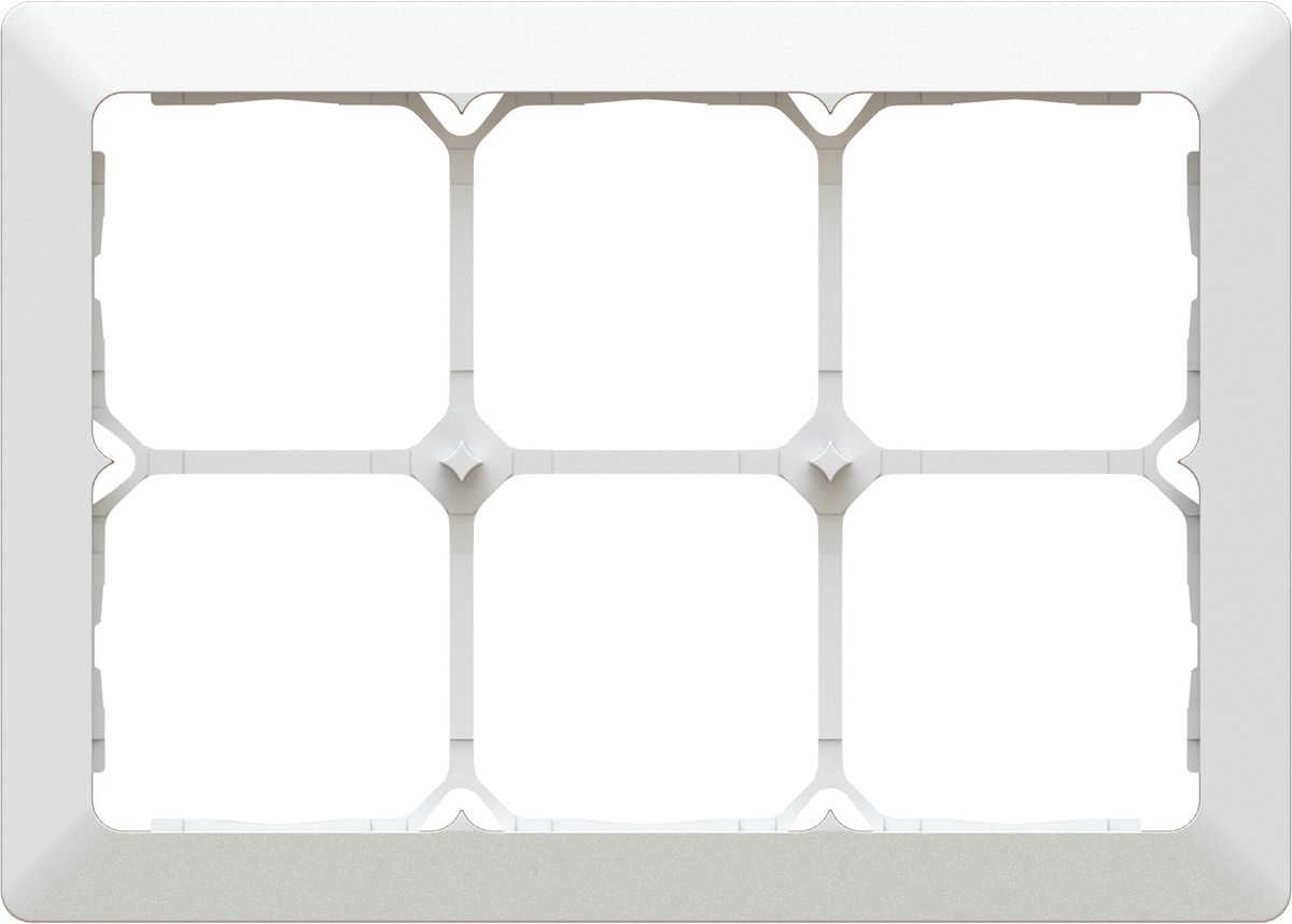 cadre de recouvrement ta.3x2 ENC +profil décoratif priamos blanc