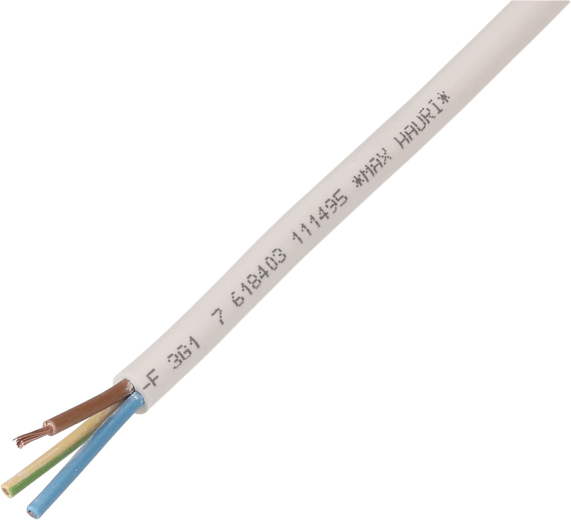 câble TD H05VV-F3G1.0 blanc