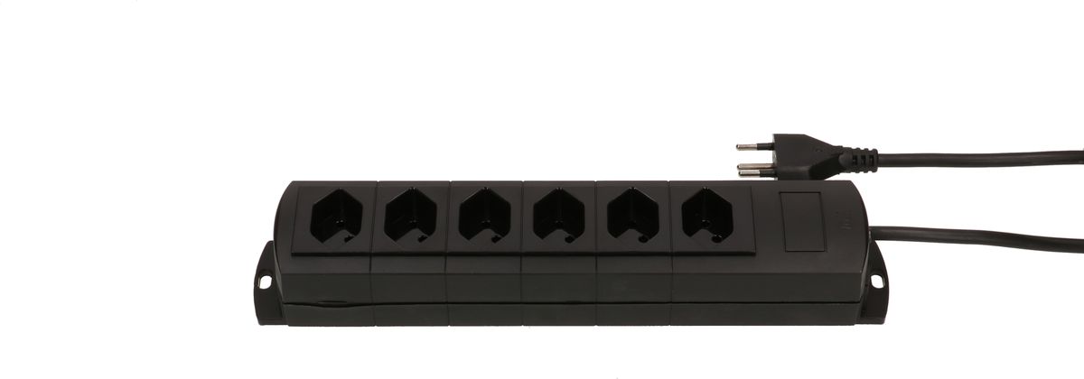 multiprise Prime Line 6x type 13 noir aimant 1.5m