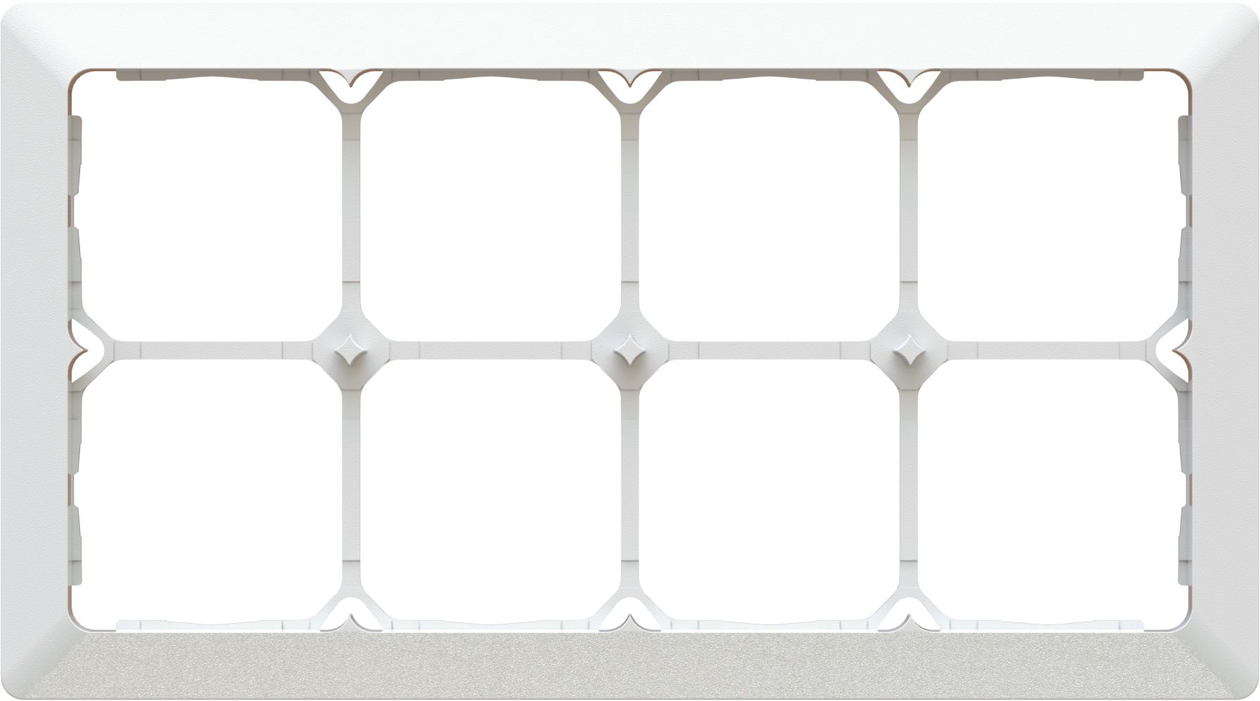cadre de recouvrement ta.4x2 ENC +profil décoratif priamos blanc