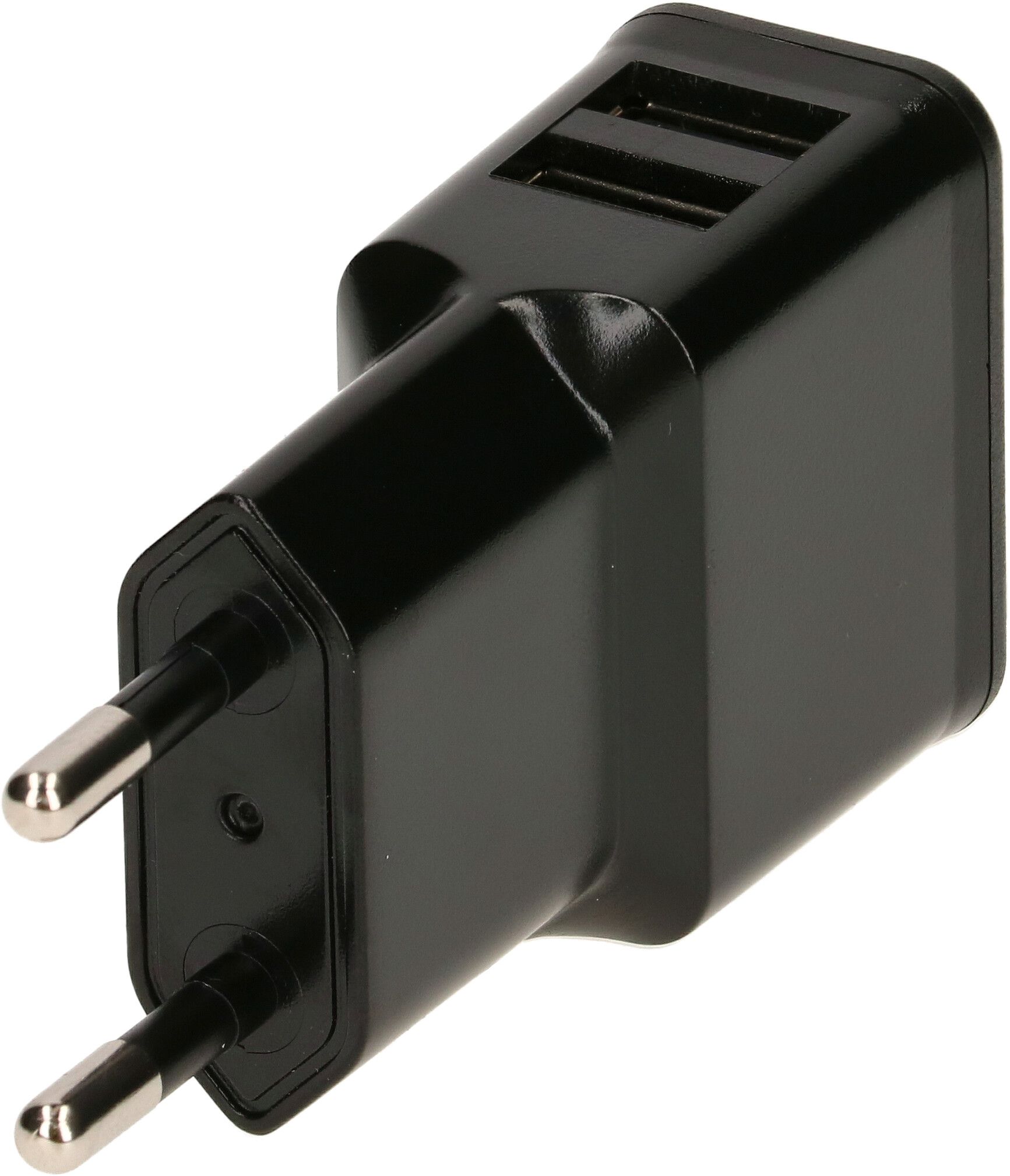 USB Ladeadapter 2x USB-A 12W schwarz