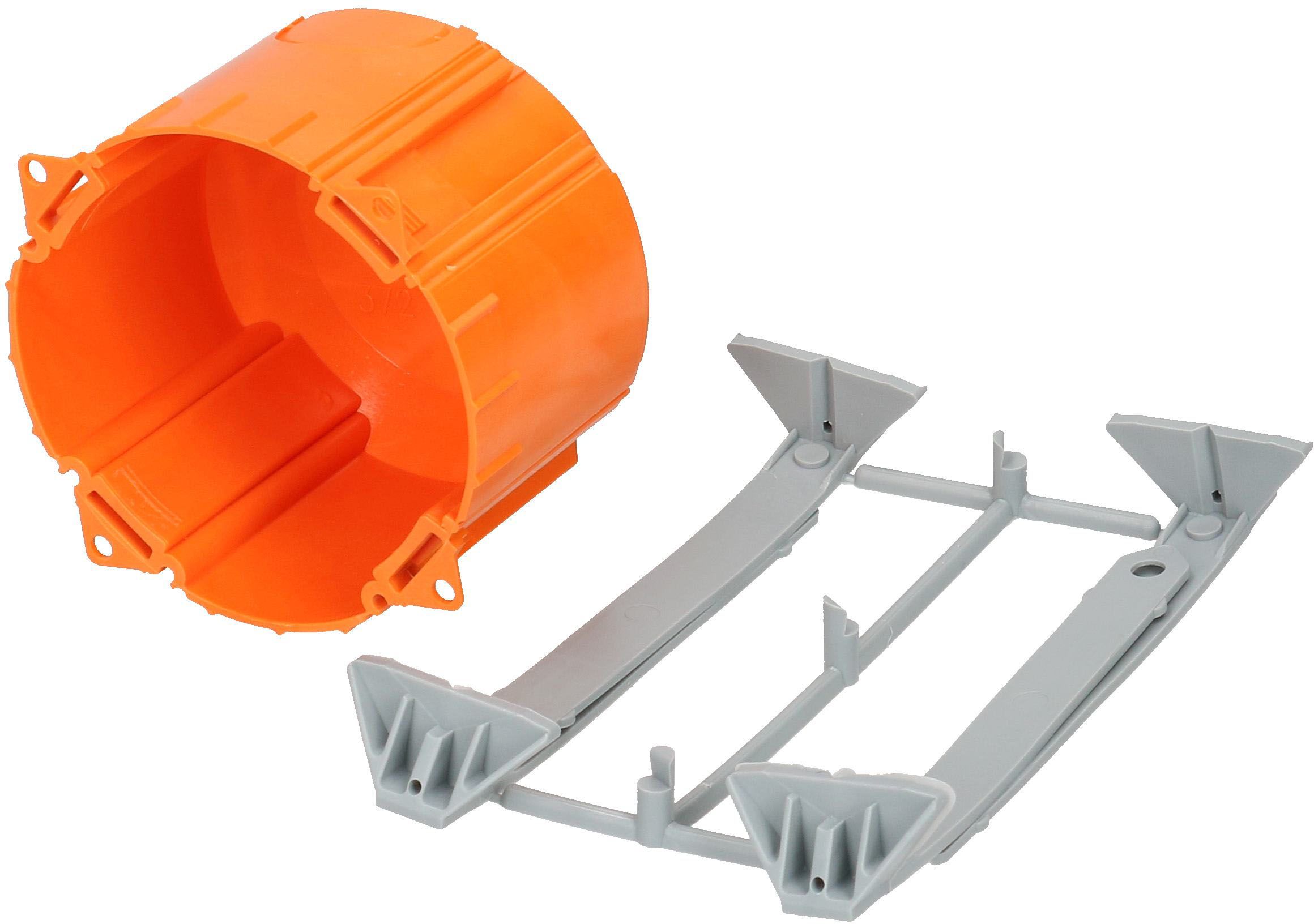 Boîte p. murs creux 1fois orange / jaune