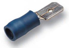 Isolierte Flachstecker 1.5-2.5mm² 6.3x0.8mm blau PVC-Isolation