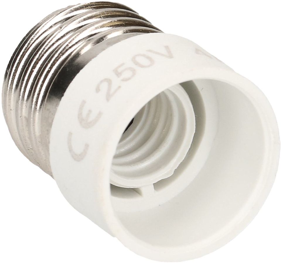 Reduzierfassung von E27 auf E14 weiss