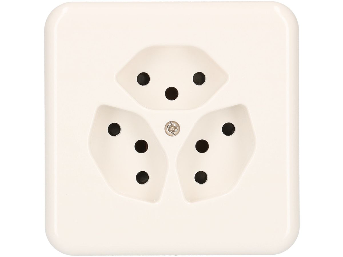 Steckdose 3x Typ 13 Gr.1x1 UP BS Basico weiss