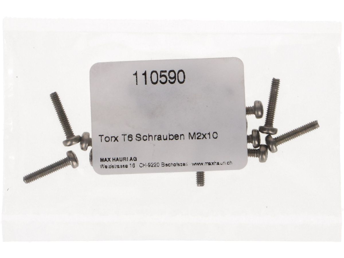 Torx T6 Schrauben M2x10 - MAX HAURI AG
