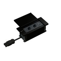 NEXO Steckdoseneinheit schwarz 2x Typ 13 1x USB-A/C