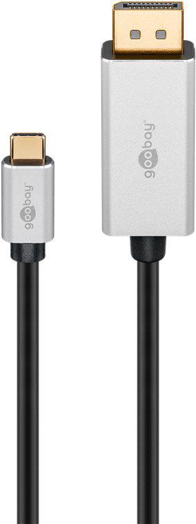 USB-C auf DisplayPort Adapterkabel 3m schwarz/silber