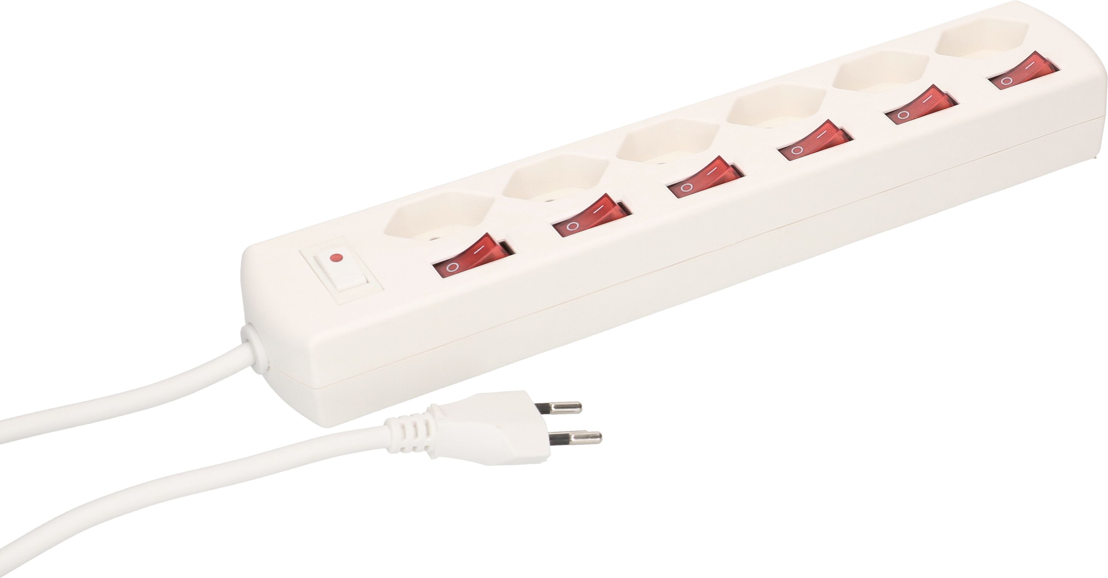 multipresa Multi-Switch 6x tipo 13 bianco