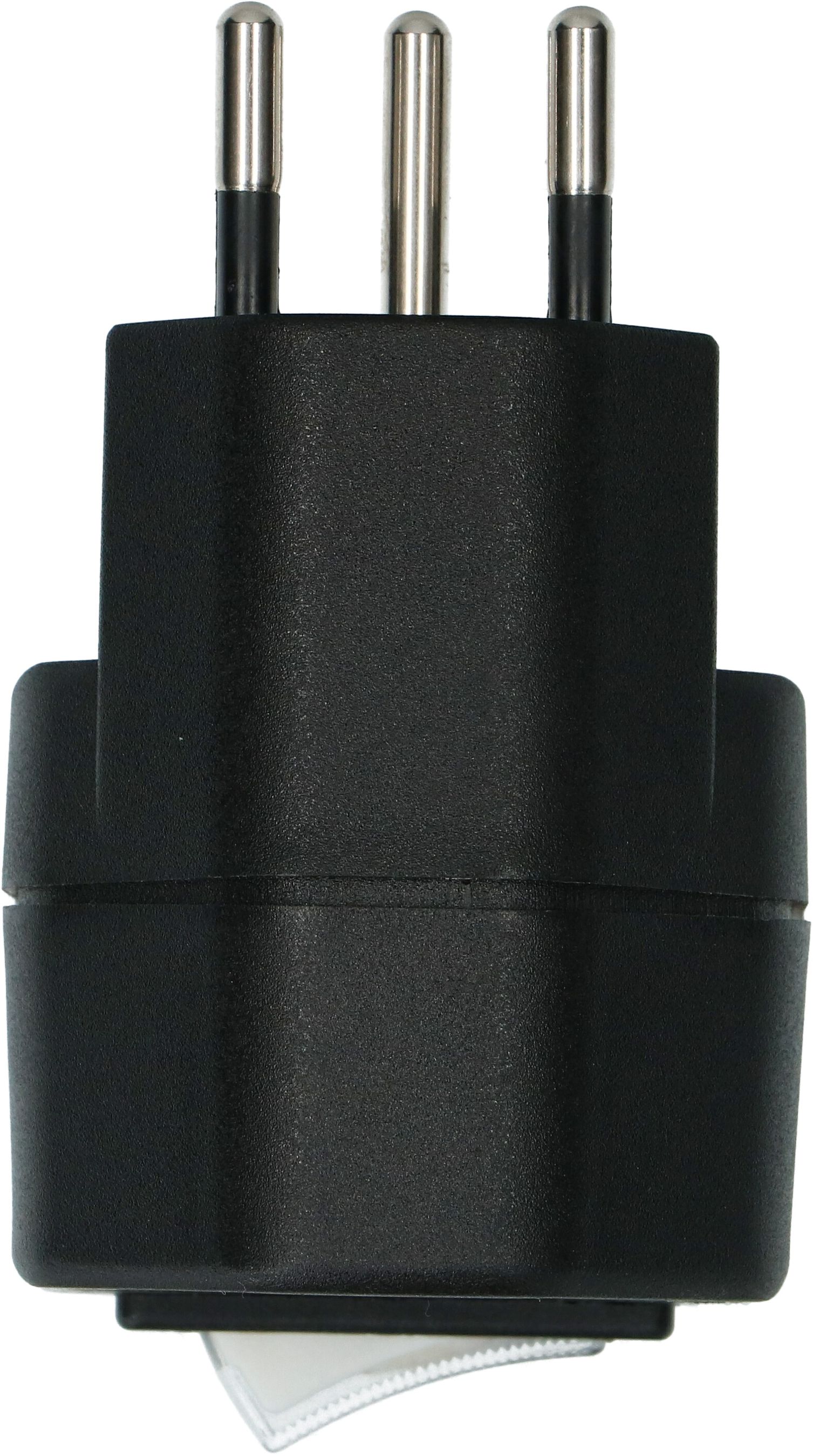Abzweigstecker 1x Typ 13 3-polig schwarz Schalter