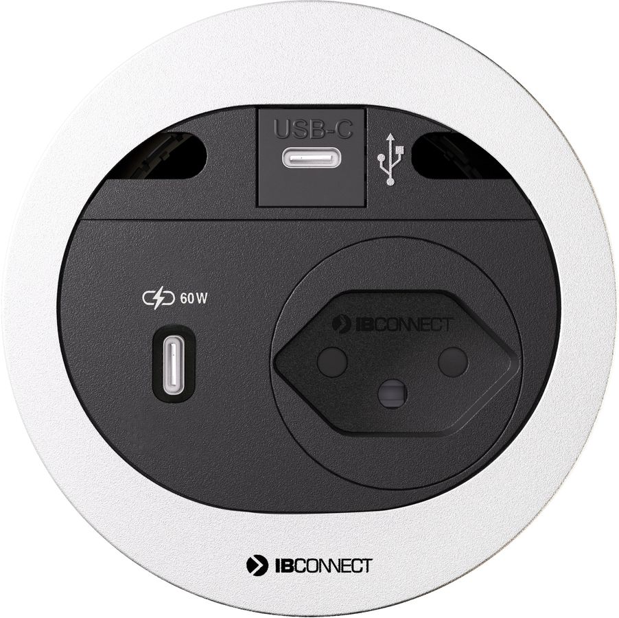 DIVUS Steckdoseneinheit weiss 1x Typ 13 1x USB-C 60W 1xUSB-C Data