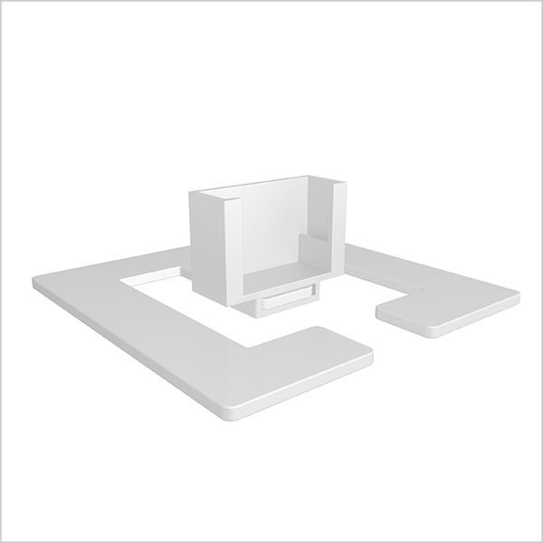 plaque de sol Easy-Floor-Qube blanc RAL9003