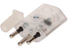 Stecker Typ 12 gewinkelt transparent