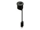 ATOM Steckdoseneinheit schwarz 1x Typ 13 Stecker Typ 12