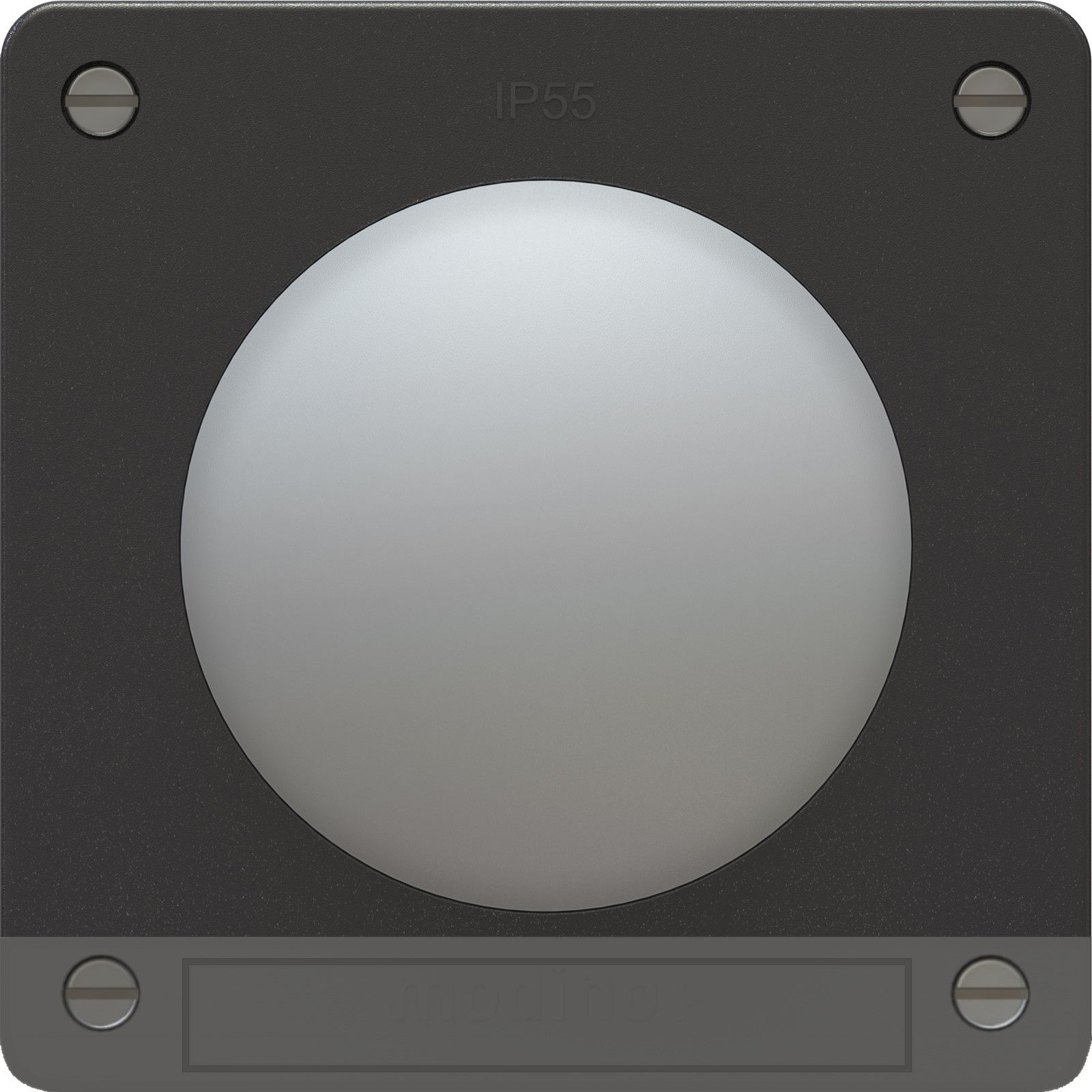 Drucktaster Sonnerie +Name. Einsatz +Frontset exo IP55 schwarz