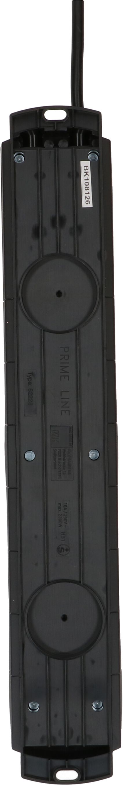 multipresa Prime Line 8x tipo 13 nero 3m