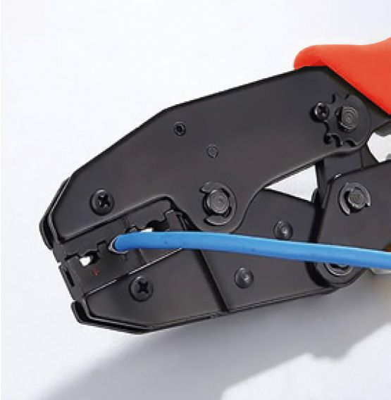 Crimpzange für Aderendhülsen und Quetschkabelschuhe