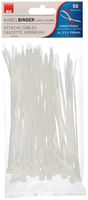 Cable ties reopenable 3.5x150mm white