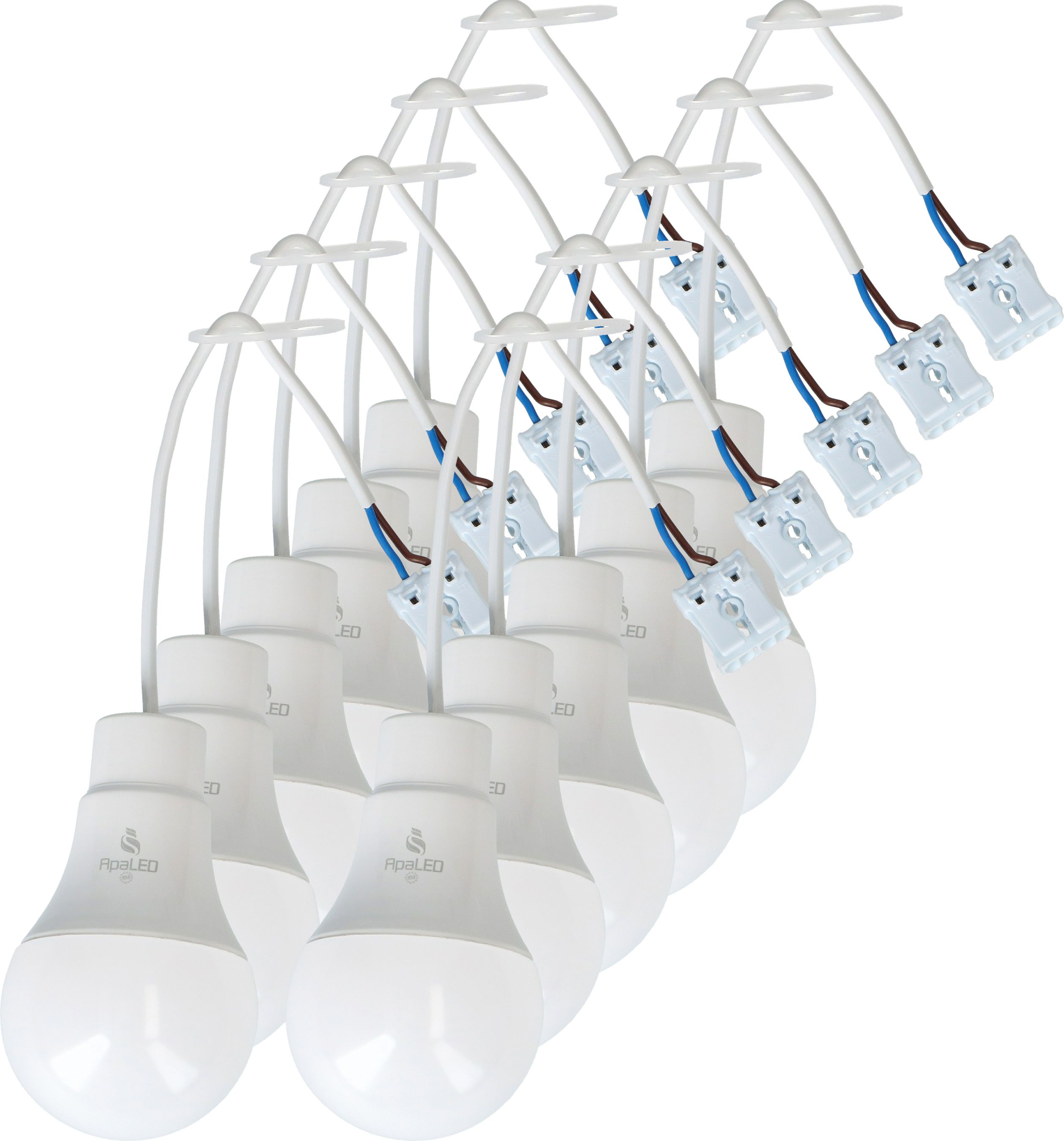 Baustellenlampe LED mit Anschlusskabel und Klemmen, 4000K / 10Stk - MAX  HAURI AG