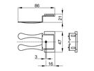 adattatore per uscita a pavimento Easy-Clip-S argento RAL9006