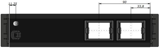 CUBOBOX Steckdoseneinheit sw M 4-fach 1x Typ 13 1x Schuko 2x Leer