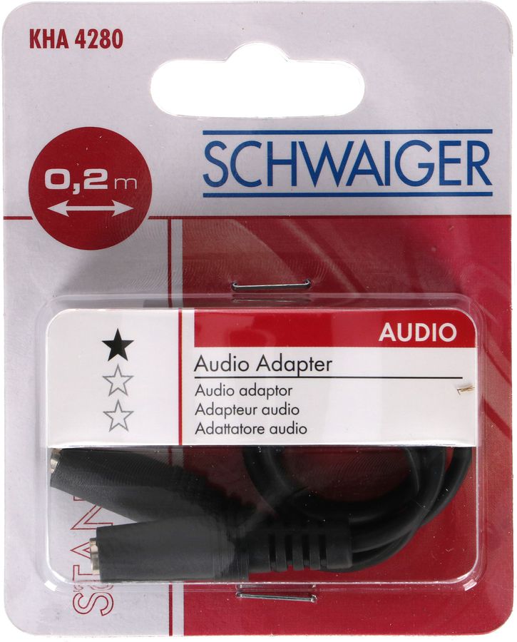 Audio-Adapter 0.2m schwarz