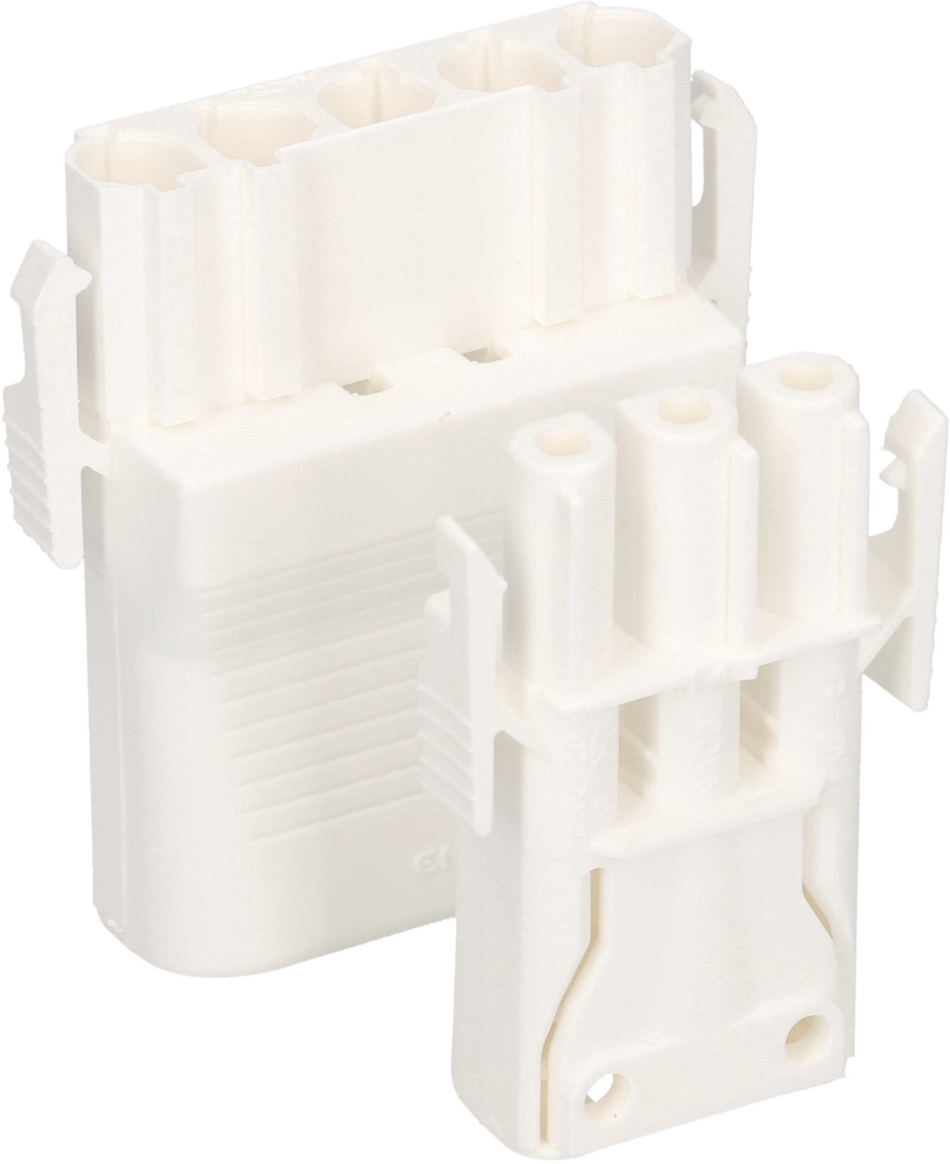 Stecker ENSTO 5-polig weiss Zugentlastung