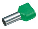 capocorda doppio isolato 2x 6mm² x 14mm verde