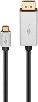 USB-C auf DisplayPort Adapterkabel, 2m, schwarz/silber