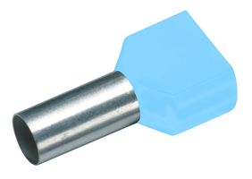 embout de câble jumelé isolé 2x 0.25mm² x 8mm bleu clair