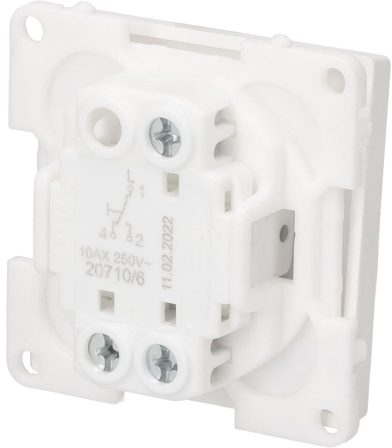 Druckschalter Schema 3 Apparat mit Frontplatte Inprojal weiss