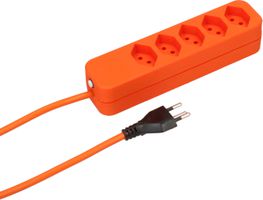 multiprise Swiss Line 5x type 13 orange 2.5m
