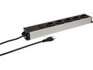 Steckdosenleiste Power Line 5x Typ 13 grau/schwarz Schalter 3.0m