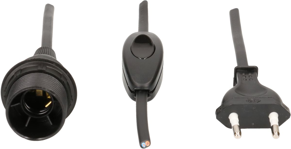 Leuchtengarnitur E14 schwarz L=2.0m