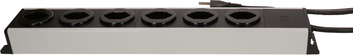 Steckdosenleiste Power Line 6x Typ 23 grau/schwarz 5.0m