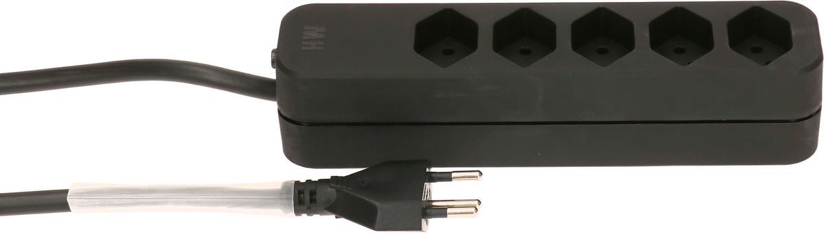 Steckdosenleiste Swiss Line 5x Typ13 schwarz