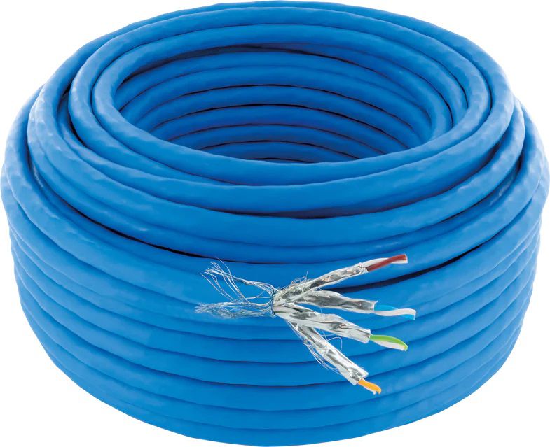 câble réseau Cat. 8.1 S/FTP 25m bleu