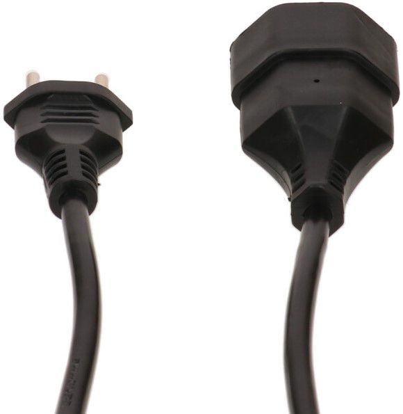 TD-Verlängerung H05VV-F3G1.0 1m schwarz BS Typ 12 / Typ 13