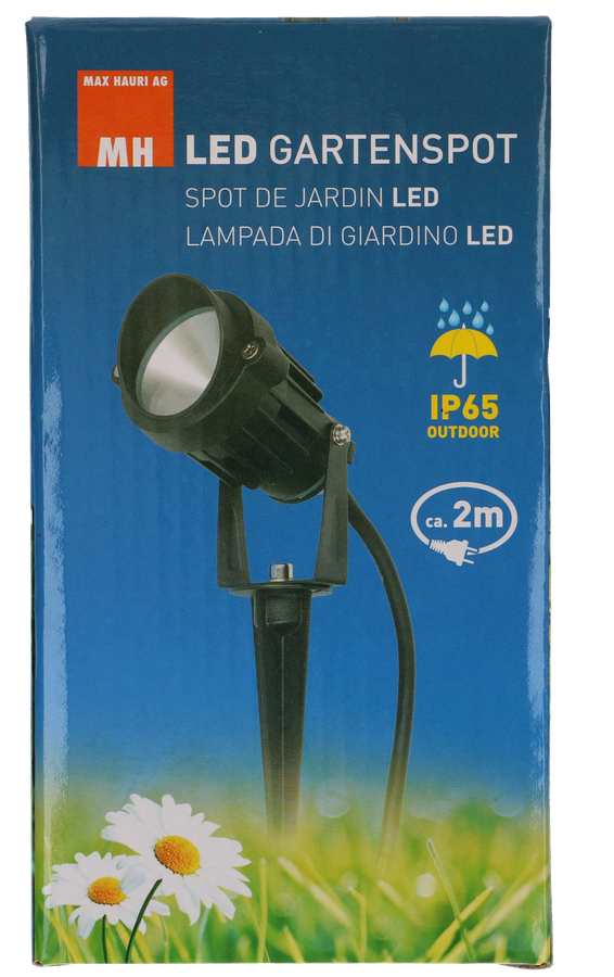 LED Gartenspot 350lm ALU schwarz IP65