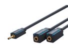 Audio-Y-Adapter-Kabel Klinkenstecker/-buchse 0.1m schwarz