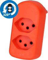 Adaptor 2x type 13 turnable fluo-orange