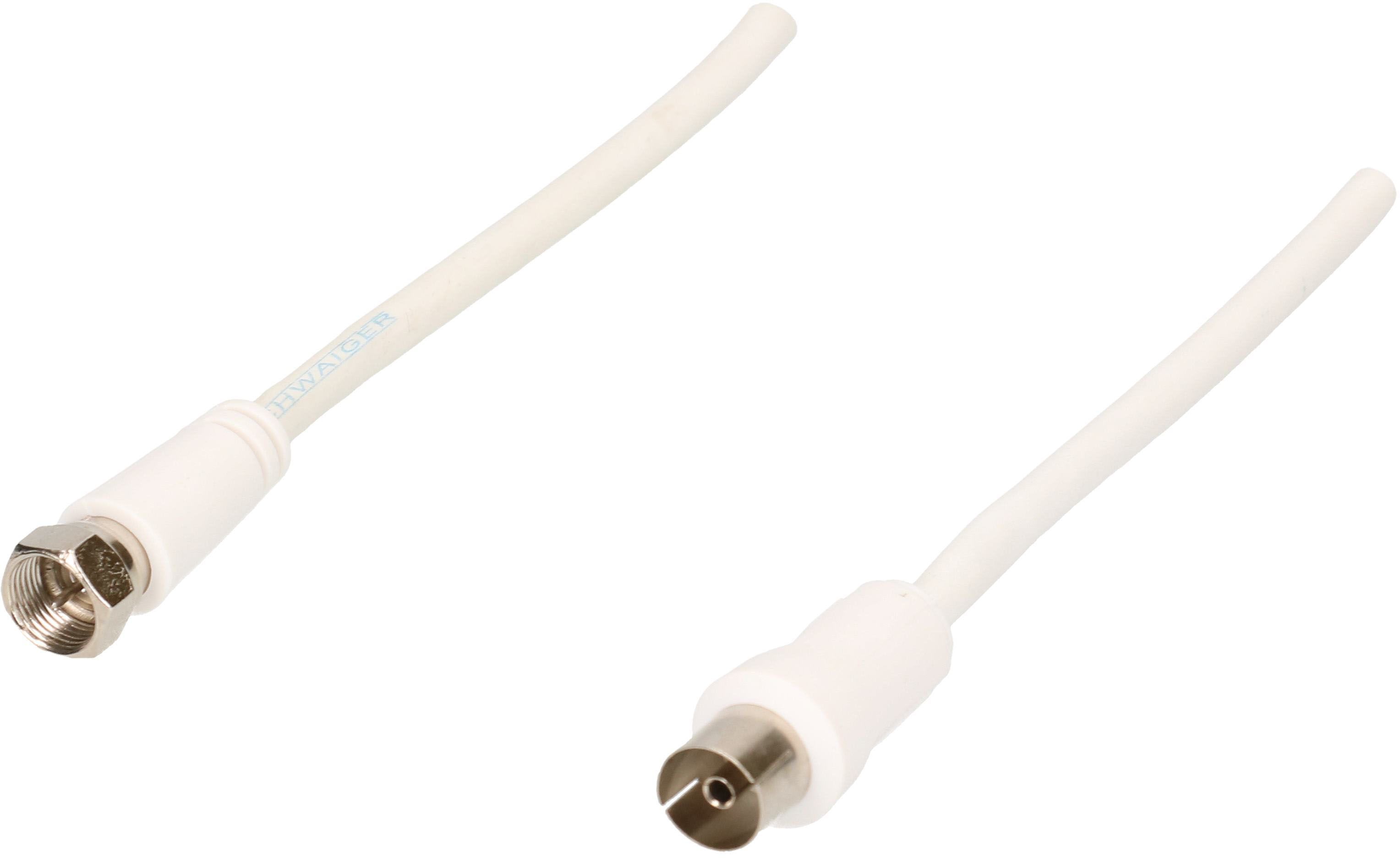 câble de raccordement SAT 75dB 1.5m blanc