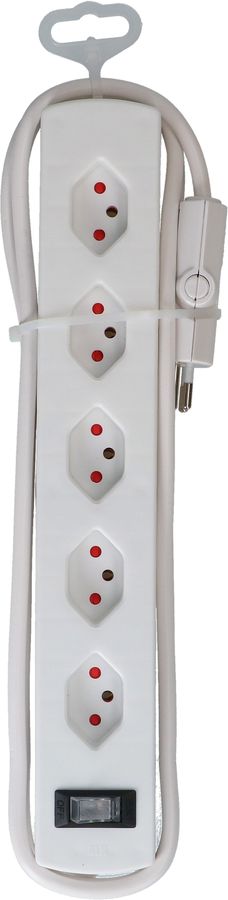 Steckdosenleiste Safety Line 5x Typ 13 90° BS ws Schalter 2m cli.
